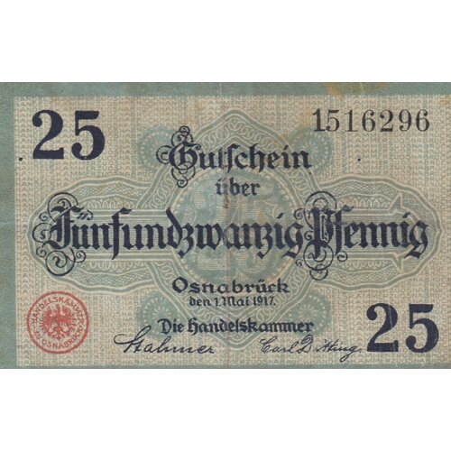Германия (Германская Империя) Оснабрюк 25 пфеннигов 1917 г. (2)