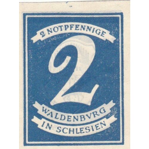 Германия (Веймарская Республика) Вальденбург 2 пфеннига 1921 г.