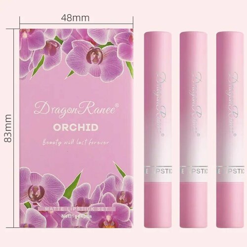 Матовая помада для губ ORCHID Набор 4шт по 1г тон D, Dragon Ranee