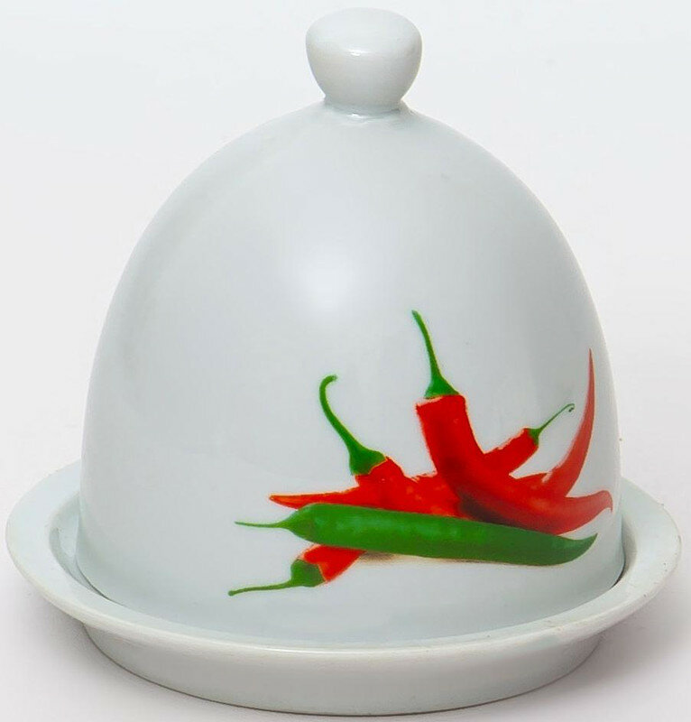 фото Лимонница с крышкой, фарфор, 102-05071