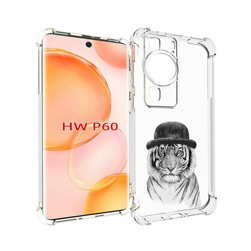 Чехол MyPads тигр британец для Huawei P60 задняя-панель-накладка-бампер чехол mypads тигр и девушка друзья для huawei p60 задняя панель накладка бампер