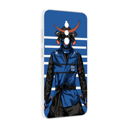 Чехол MyPads самурай в синей форме для Blackview BV5200 задняя-панель-накладка-бампер