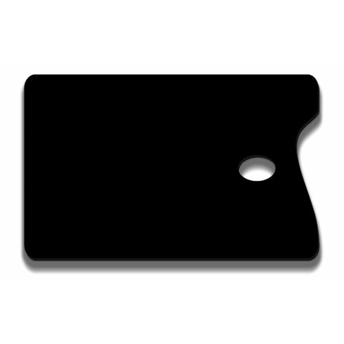 Палитра акриловая прямоугольная, большая (25х40см), черное оргстекло 3мм