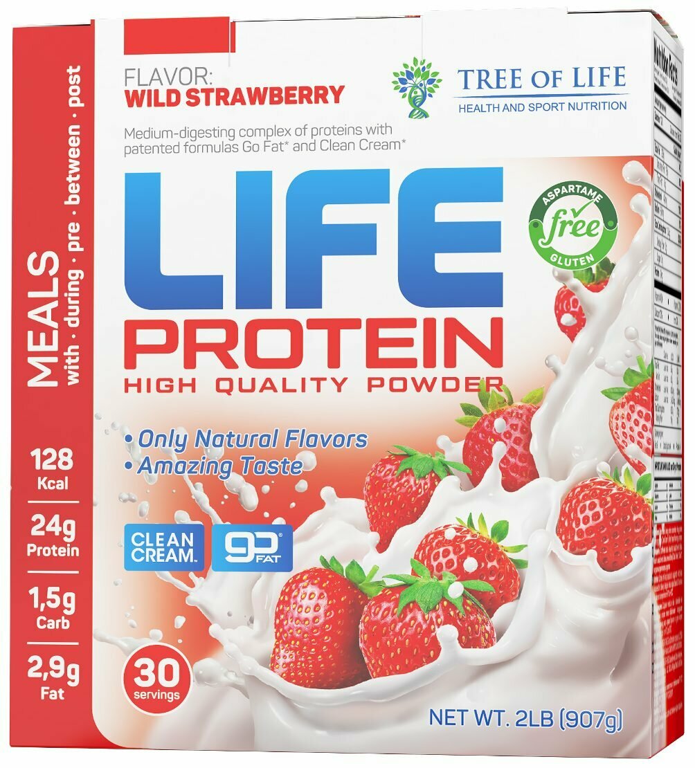 Tree of Life Life Protein 907 гр (клубника)