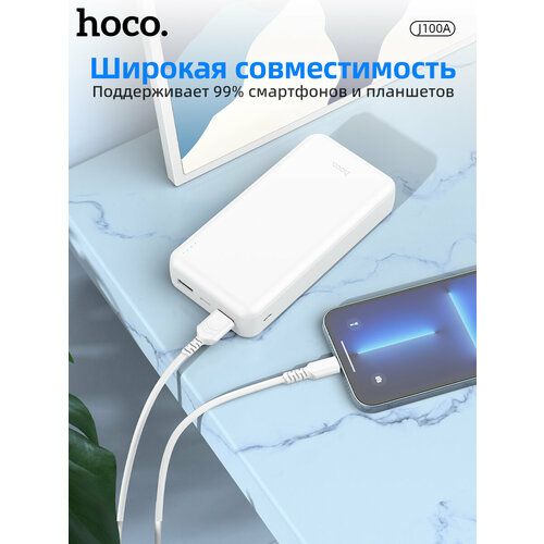 Внешний АКБ HOCO J100A 20000mAh High-ranking белый 246500₽