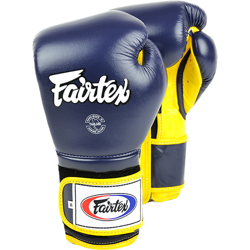 Боксерские перчатки Fairtex BGV9 Mexican Style Blue/Yellow. 14oz