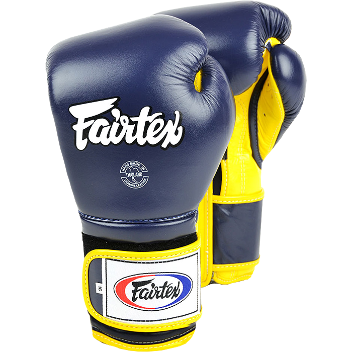 Боксерские перчатки Fairtex BGV9 Mexican Style Blue/Yellow. 16oz