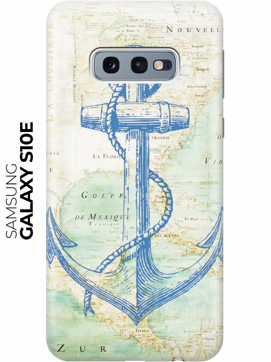 Чехол - накладка ArtColor для Samsung Galaxy S10e с принтом "Якорь на карте"