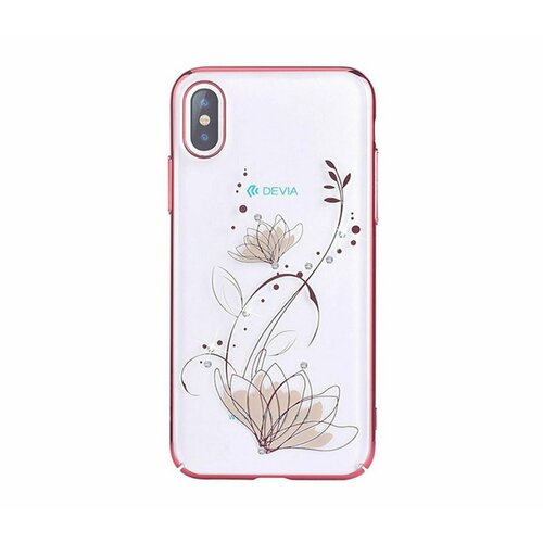 Чехол Devia для iPhone Xs, iPhone X Crystal lotus, красный чехол devia для iphone xs iphone x lucky star crystal series