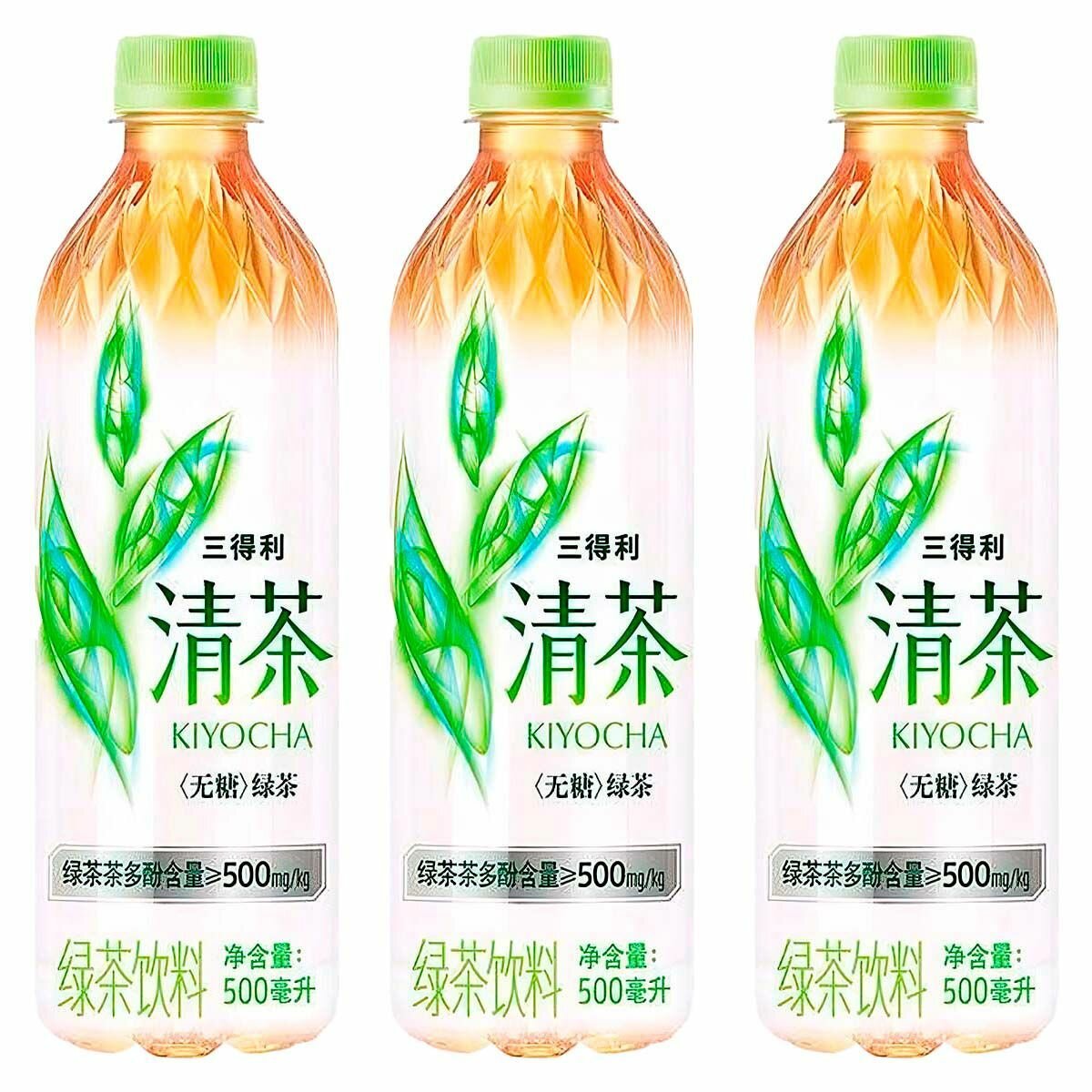 Холодный зелёный чай Suntory Green Tea (без сахара) (Китай), 500 мл (3 шт) - фотография № 1