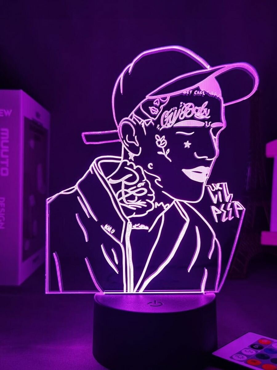 Ночник Реперы XXXTENTACION Lil Peep 2PAC Тентасьон Лил Пип