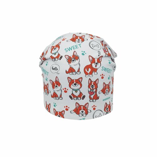 фото Шапка бини андерсен, размер 54-56, белый