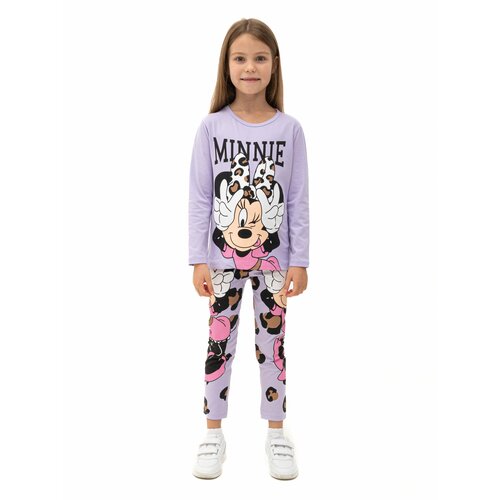 Комплект , размер 2-3 года, фиолетовый костюм детский микки