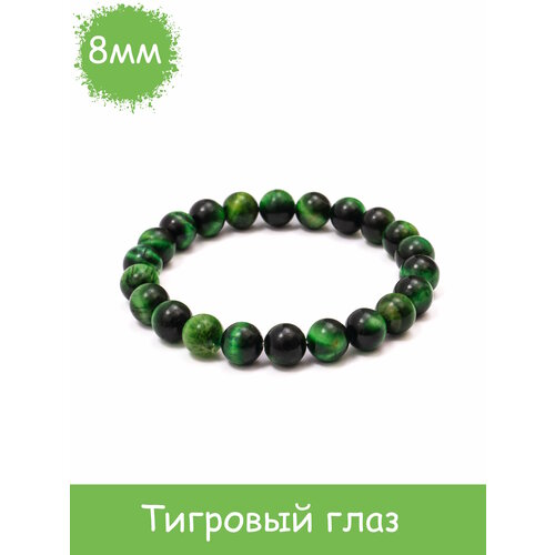фото Браслет rockstore, тигровый глаз, размер 18 см, размер l, зеленый