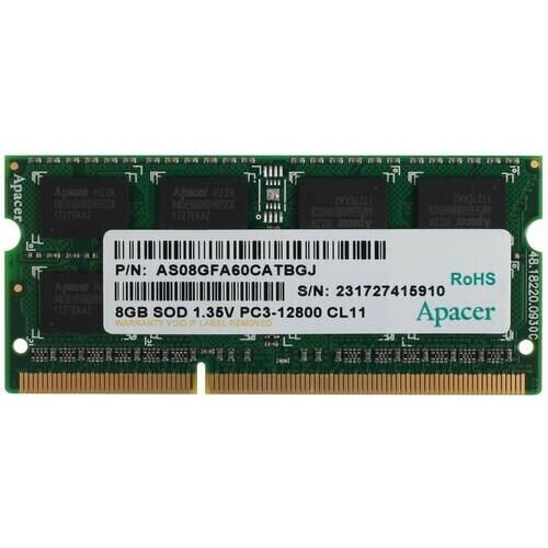 Оперативная память SODIMM Apacer DV08G2K KAM 8 ГБ 388500₽