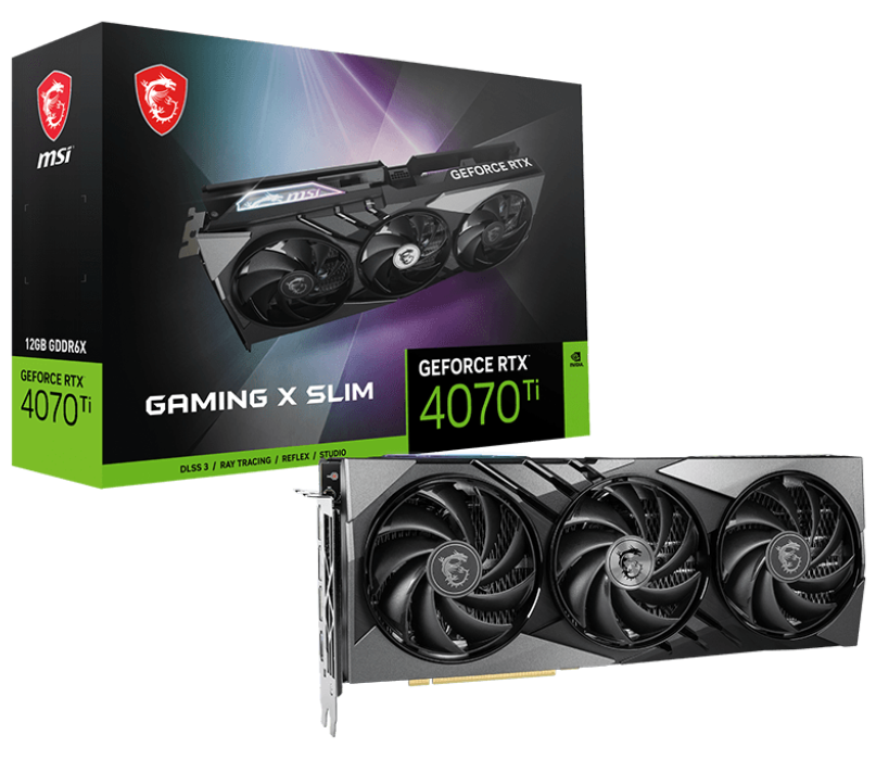 Видеокарта MSI GeForce RTX 4070 Ti GAMING X SLIM 12G