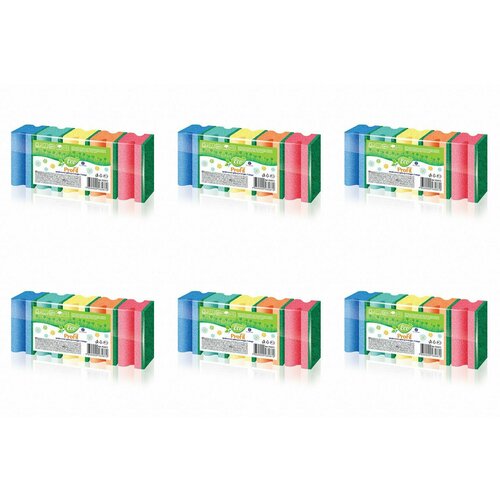 Eco Line Губка для посуды Профи, 5 штук в упаковке, 6 уп