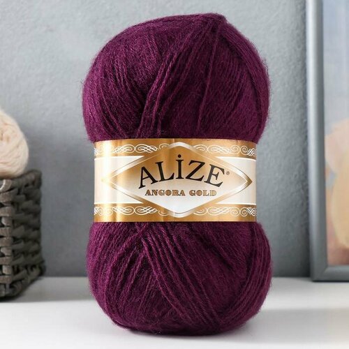 Пряжа ALIZE Angora Gold, 550 мх100 г, 111 сливовая пряжа alize angora gold 550 мх100 г 506 молочно бежевая