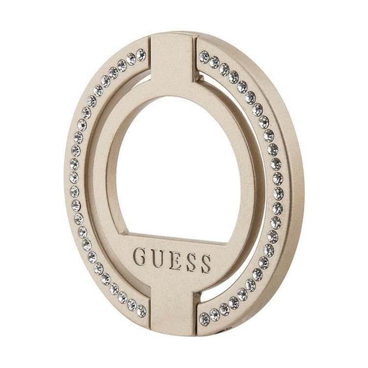 Guess кольцо-держатель для iPhone MagSafe Metal Ring stand Diamond Rhinestones Gold