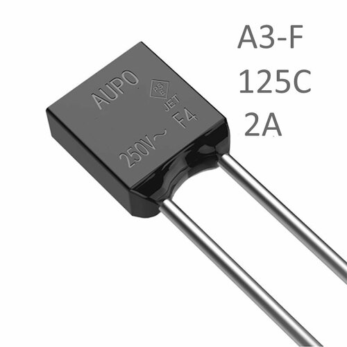 2 штук, Термопредохранитель AUPO A3-F, 125℃ 2А, 250V