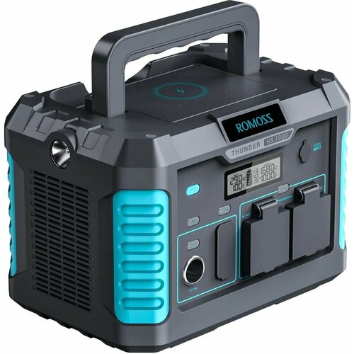 Внешний аккумулятор Power Bank Romoss RS1000 RS1000-2B2-G153H 252000mAh черныйголубой 10 87109₽