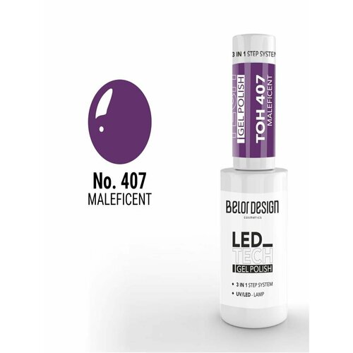 Лак-гель для ногтей Tech, тон 407 maleficent