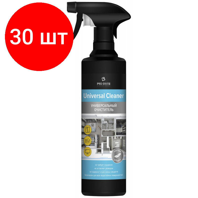 Комплект 5 штук Универсальное чистящее средство Pro-Brite Universal Cleaner очист 0.5л т/р