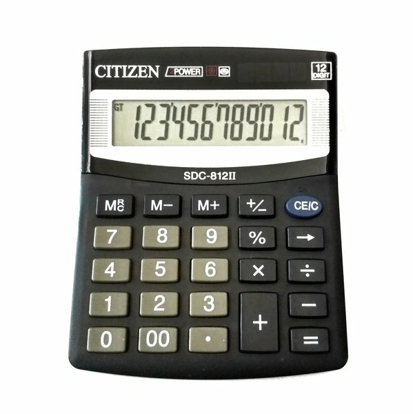 Калькулятор бухгалтерский CITIZEN SDC-812BN