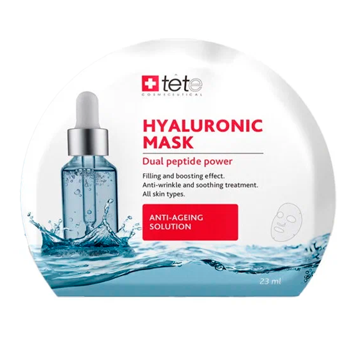 TETe Cosmeceutical, Тканевая маска для лица BOX Hyaluronic Mask " Anti-ageing solution" 1 шт/уп.