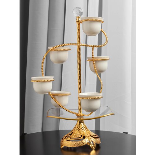 Кофейный набор с кружками на подставке