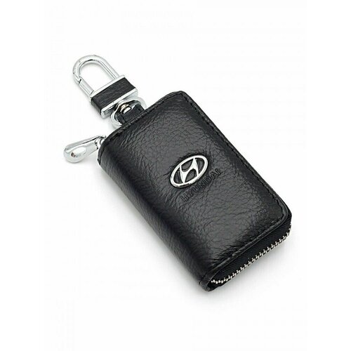 Ключница Skin R1zenbaks, зернистая фактура, Hyundai, черный ключница skin r1zenbaks зернистая фактура lexus черный