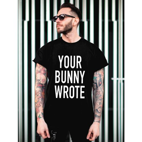 фото Футболка just4you, размер 3xl, белый, черный