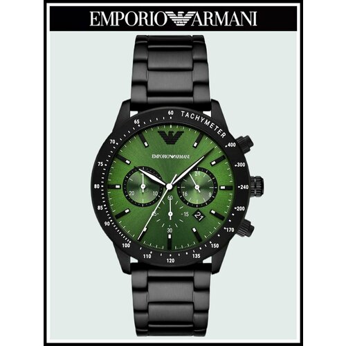 Наручные часы EMPORIO ARMANI Mario A11472R, черный, зеленый