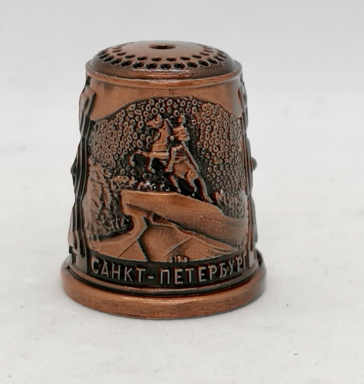 Наперсток "Мост-Медный Всадник " медь — фото 1