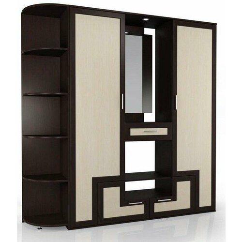 Прихожая Мебелайн «Мебелайн – 15» Корпус орех светлый/вставка орех светлый