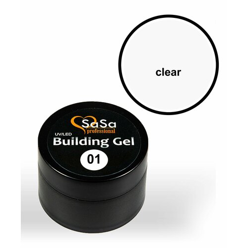 SaSa Гель для моделирования Building gel 50 гр. Цвет 01 (прозрачный)