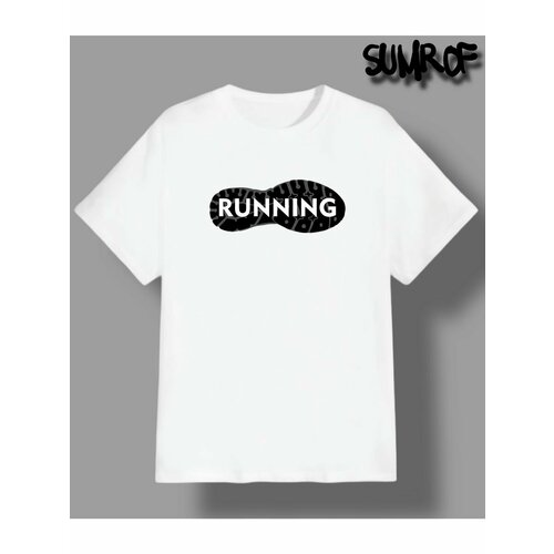 Футболка Zerosell легкая атлетика бег running, размер L, белый