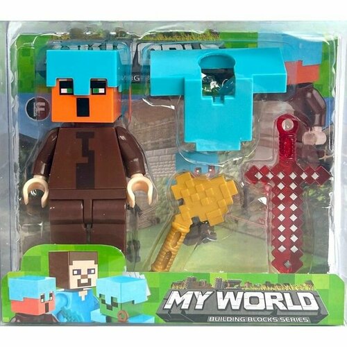 12F Конструктор minifigures Minecraft, фигурка Майнкрафт 8 см. набор вселенная minecraft город твоей мечты фигурка уточка тёмный герой