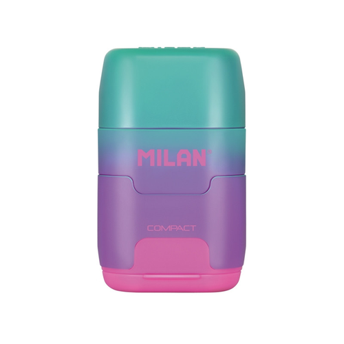 Milan Ластик-точилка Milan COMPACT SUNSET ластик из синт каучука фиол-розовый ластик точилка milan compact sunset каучуковый 67x40x25 мм 1226650