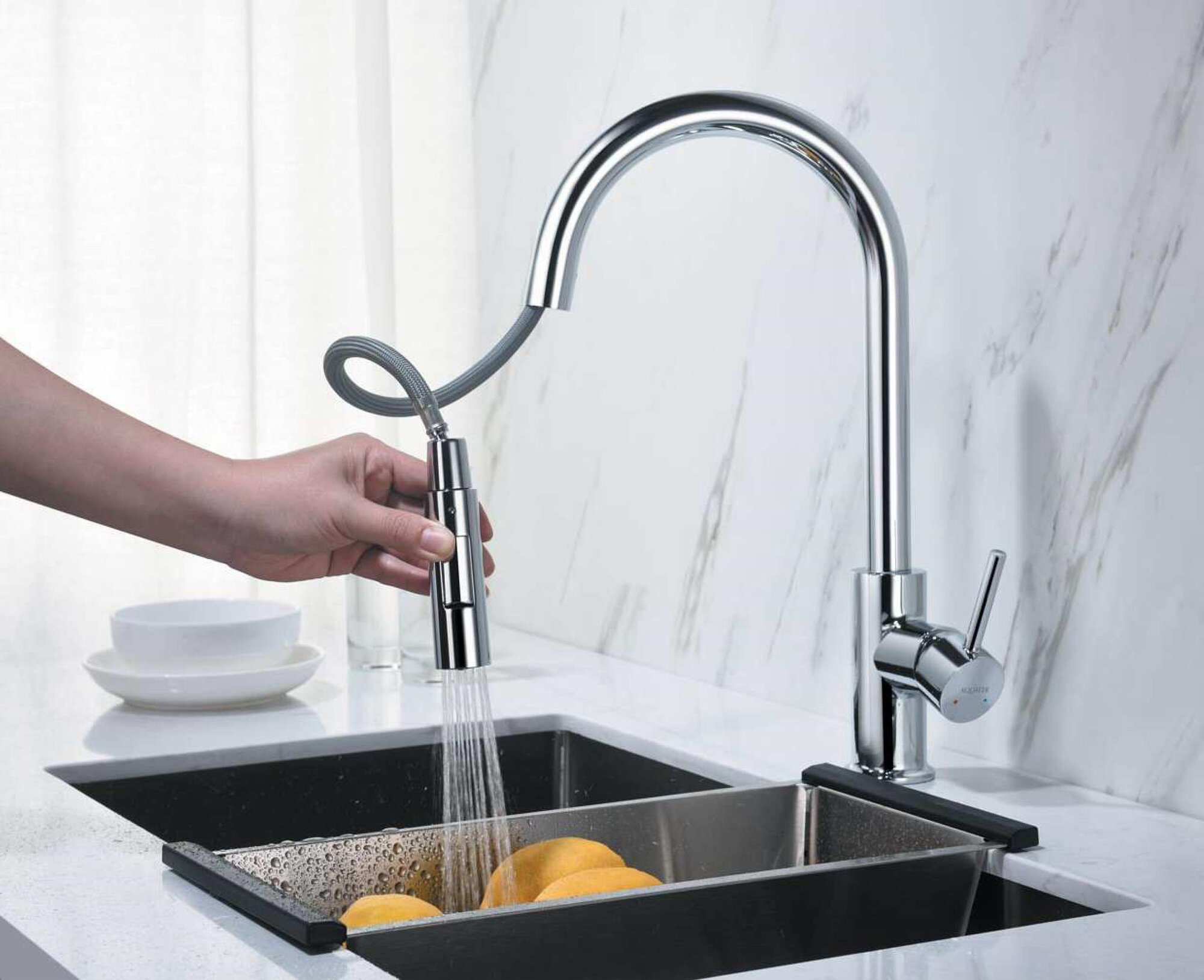 Смеситель для кухонной мойки Aquatek Европа хром - фото №3