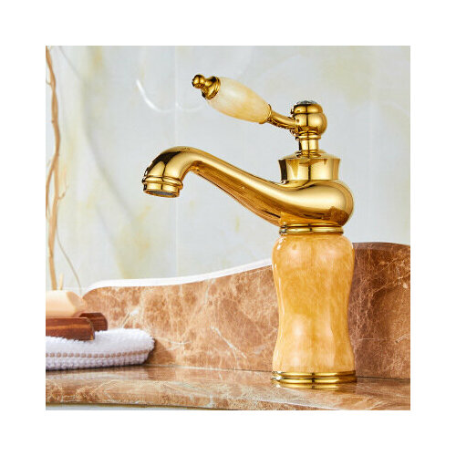 Смеситель для раковины Ther винтажный золотой 1647₽
