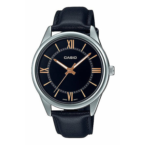 Наручные часы CASIO MTP-V005L-1B5, черный, серебряный наручные часы casio collection наручные часы casio mtp v005l 1b5udf черный