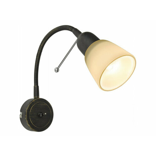 Бра lettura 1х40вт e14 230в металл крашеный коричневый 6368₽