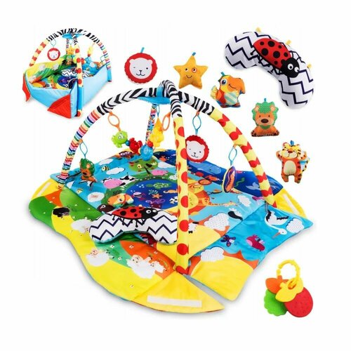 Развивающий коврик для новорожденного Lionelo Anika Plus BlueYellow 7650₽