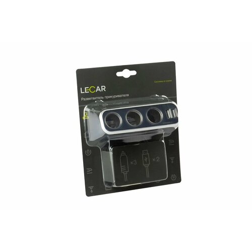 Разветвитель прикуривателя 3 разъема картонный короб 1007₽