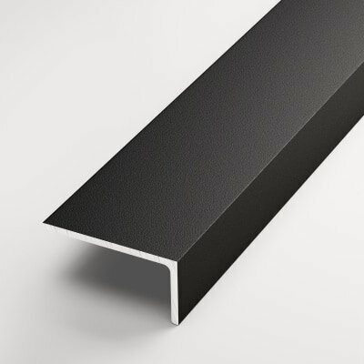 Изображение товара Уголок разнополочный алюминиевый 40х20 мм, длина 2,7 м, профиль угловой внешний Лука УП 14-27, окрас черный 015