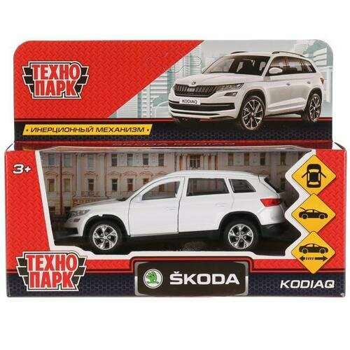 Модель Инерционная Технопарк Skoda Kodiaq (12см, металл, открываются двери и багажник, белая, в коробке) KODIAQ-WH, (Shantou City Daxiang Plastic Toy Products Co, Ltd)