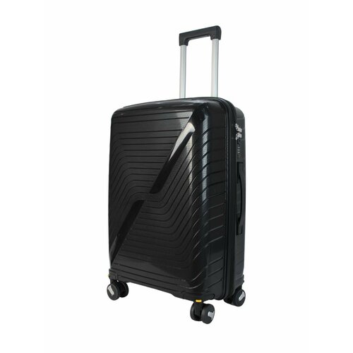 Чемодан SUITCASEBLACK/M, 65 л, размер M, черный чемодан 65 л размер m черный