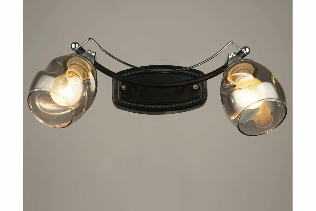 фото Мелодия Света Настенный светильник P5888-2W BK+CR 000029149