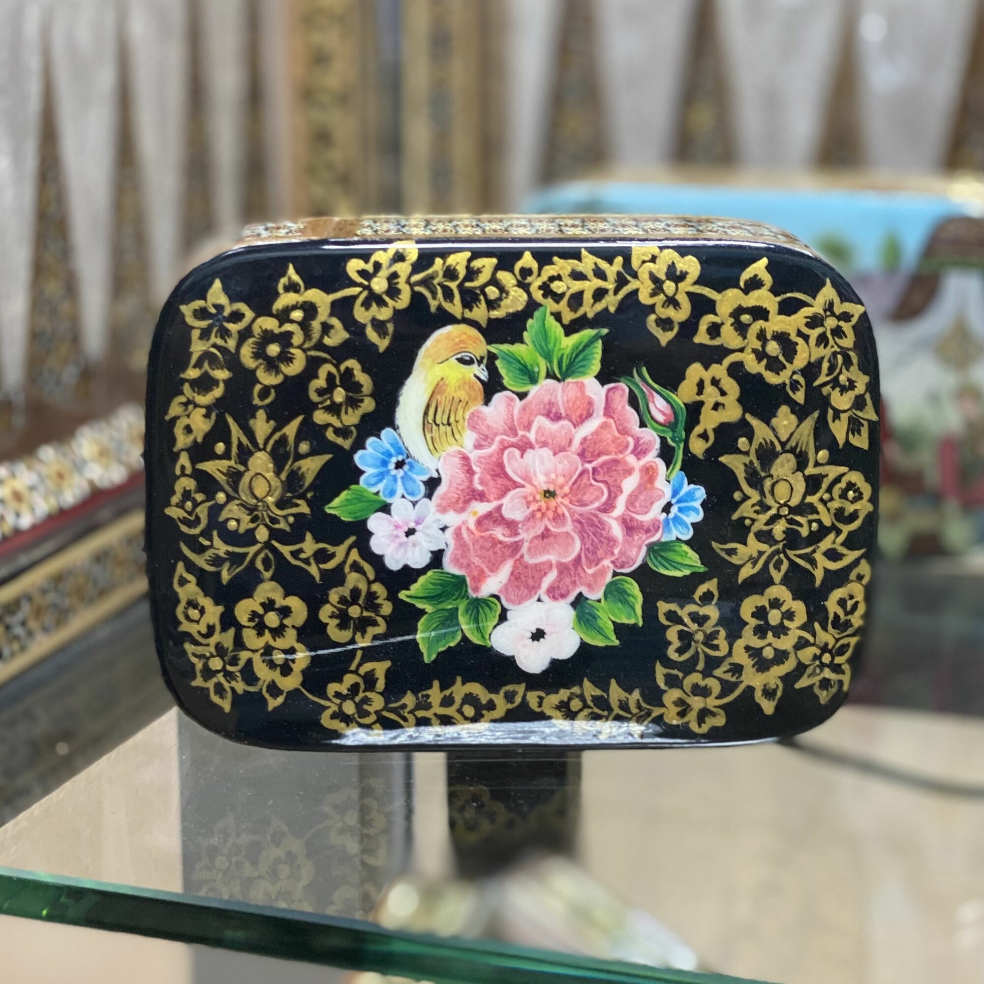 Чехол-футляр "Персидский Базар", для игральных карт, ручной работы, дерево